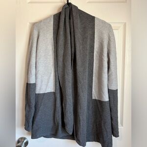 Gray and Black Colorblock Cardigan